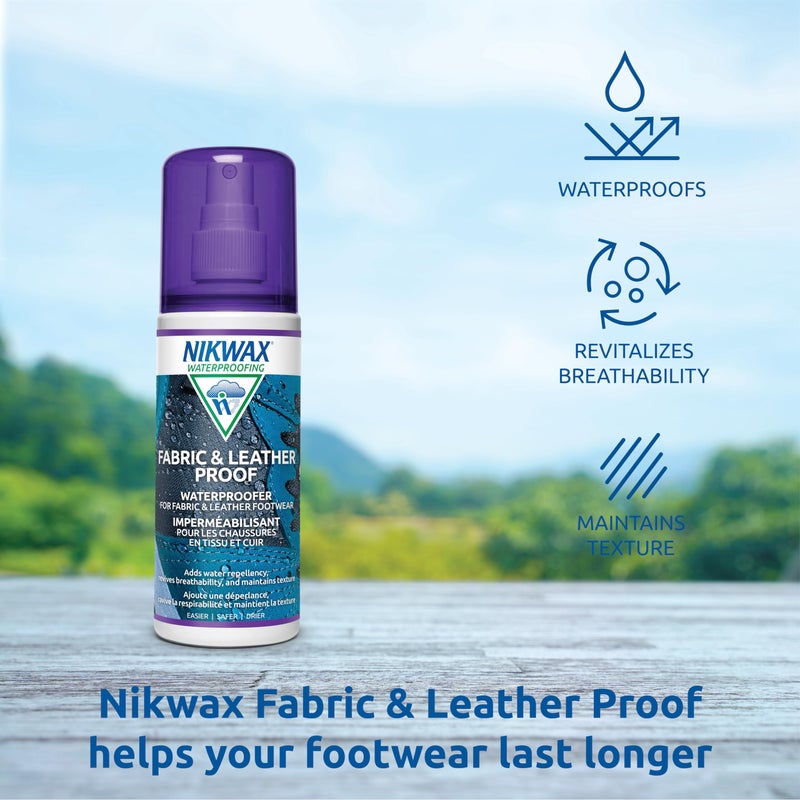 Nikwax Fabric & Leather Proof, Spray-On Waterproofing for Footwear, Restores DWR Water Repellency, Boot & Shoe Care, Rain Protection, Safe for Gore-Tex - Image 3