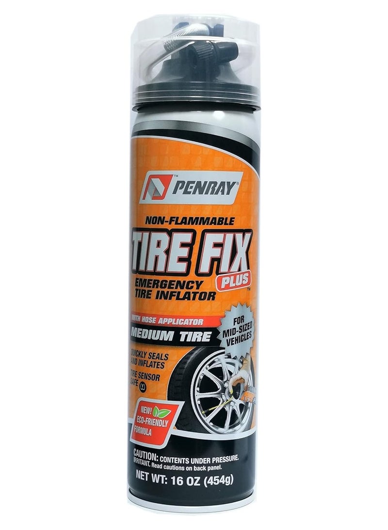 Penray Flat Tire Fix Plus Emergency Tire Inflator With Hose Non Flammable Formula