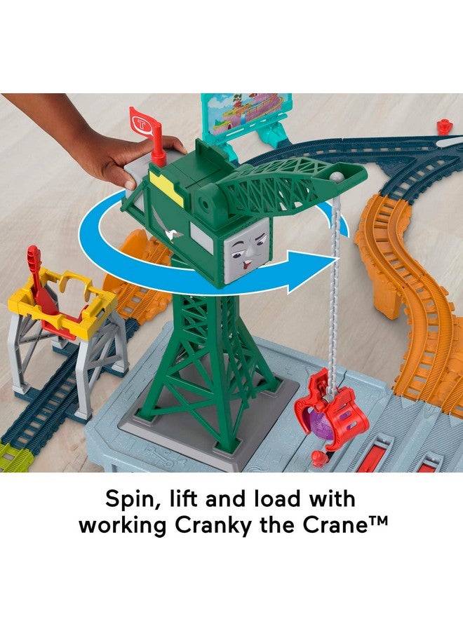 THOMAS & FRIENDS مجموعة قطار توماس وأصدقائه المتحرك مع مسار توصيل كرنك المتحدث مع أصوات وعبارات للعب التخيلي للأطفال من عمر 3 سنوات فما فوق - Image 4