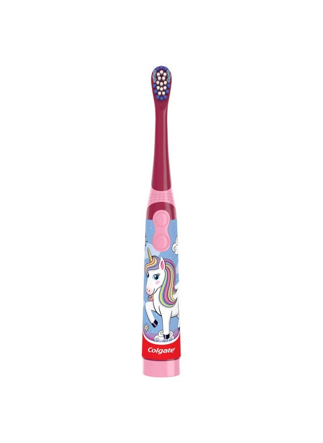 Colgate - Colgate Kids Battery Powered Toothbrush, Unicorn, Extra Soft Toothbrush, Ages 3 and Up, 1 Pack - Image 1