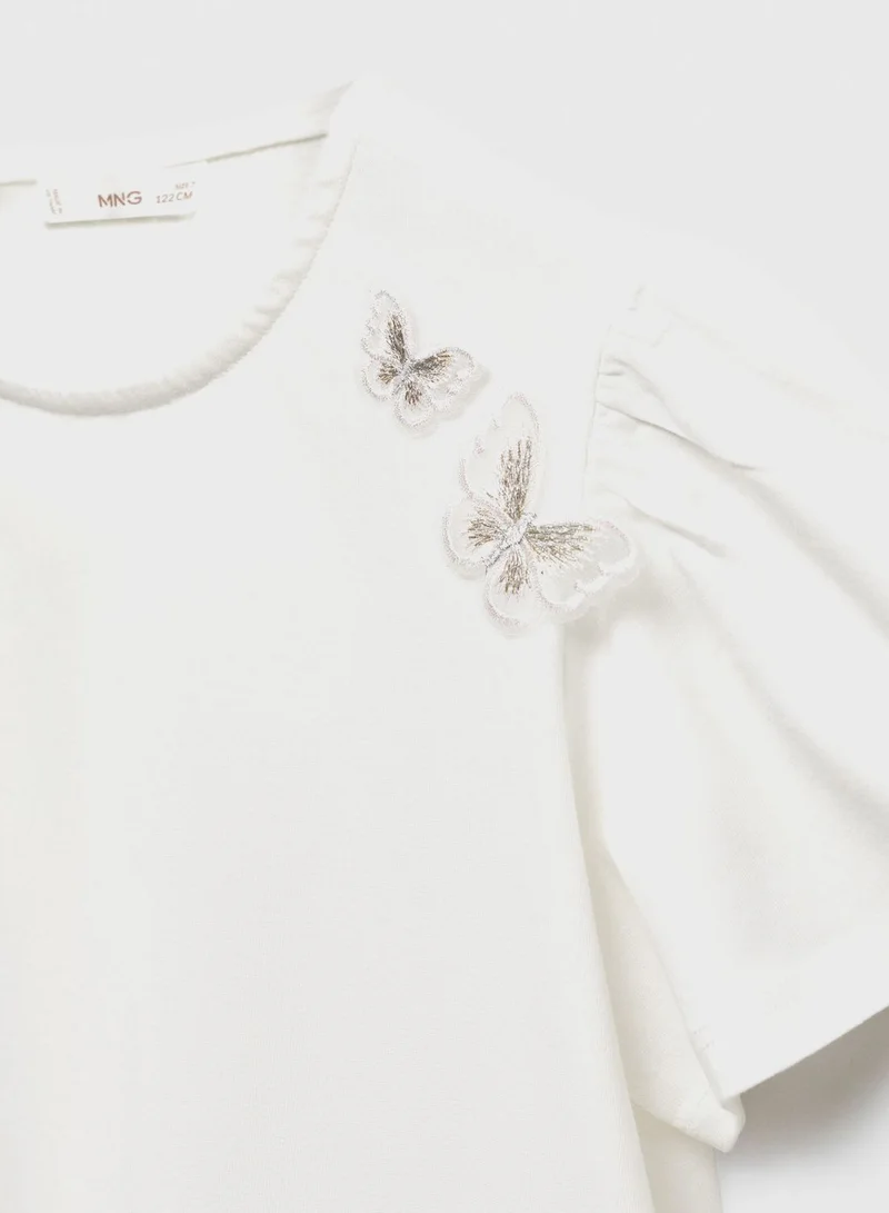 MANGO Kids Butterfly T-Shirt