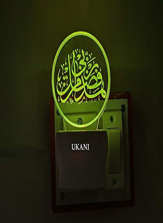 UKANI 3D Illusion HAZA MIN FAZLI Rabbi Design Night Lamp with 7 Colour Changing Light (Multicolor, Size 3 Inch) - Image 5
