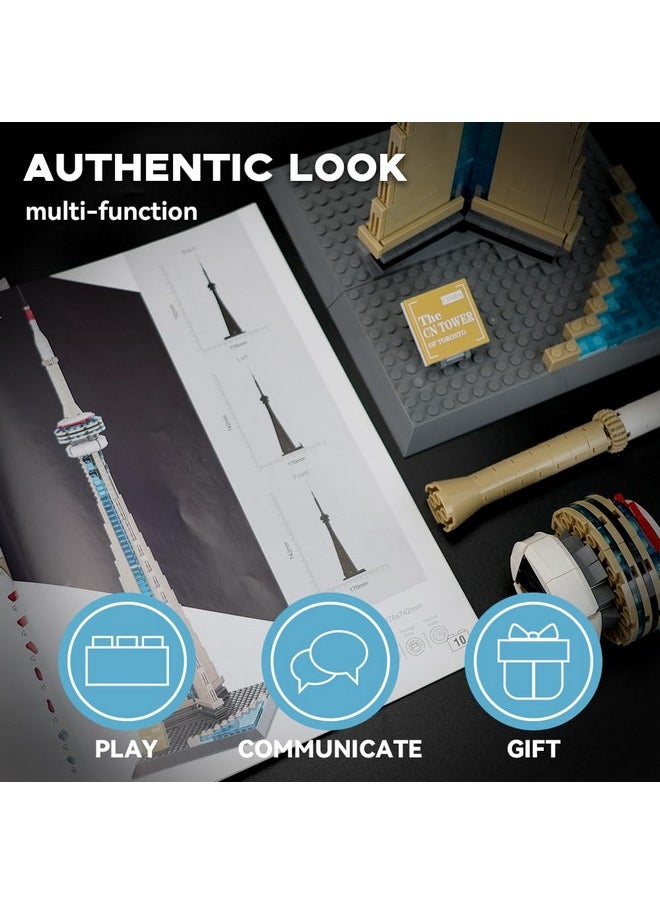 ARTORBRICKS ArtorBricks CN Tower Model Building Kit - 400-Piece Premium Architectural Set, Compatible with Major Brands, Detailed Landmark Replica for Collectors & Hobbyists (28” Tall, 6.9” Base)  - Image 3