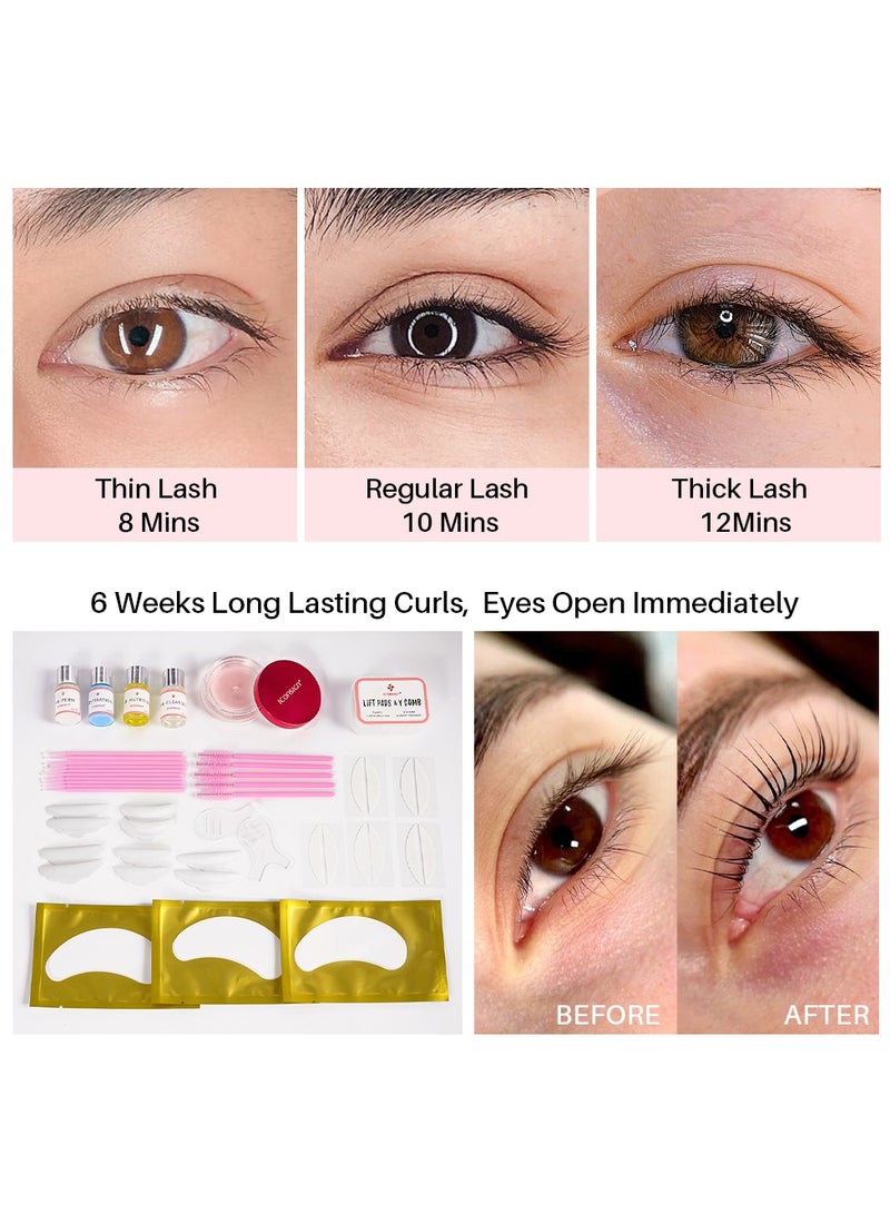 إيكونساين مجموعة تجعيد الرموش من الجيل الثاني من آيكون ساين مع غراء مُحسّن - مجموعة احترافية لرفع الرموش وتصفيح الحواجب، تجعيد طويل الأمد وتصفيف الحواجب، مجموعة كاملة للاستخدام في الصالون والمنزل - Image 2