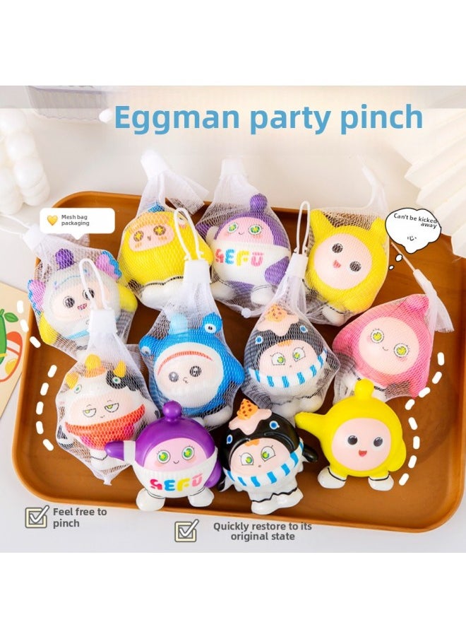 # Pinch Music Animal Dumplings Decompress Children's Push And Sweep Code Small Gifts Offline 61 Activities Gifts-Color:Eggman Party Pinch Fun [50 Pieces]  - Image 1