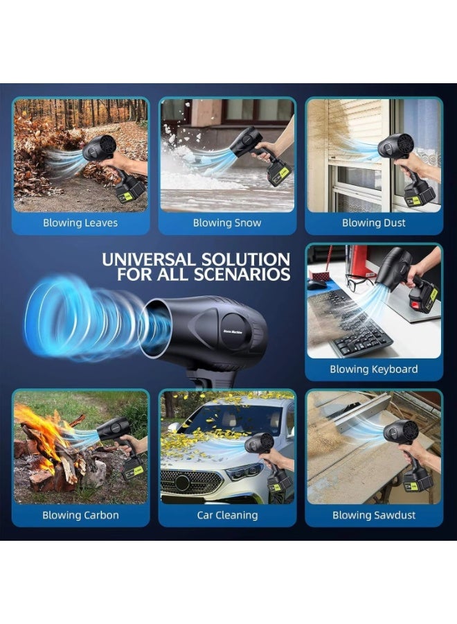 Violent 35,000 PA Powerful Air & Leaf Blower Fan, Rechargeable 3000 mAh Battery with Charger, Multipurpose for Cleaning Dust, Electronics, Keyboards, Car Interiors, Leaves & Home Use - Image 2