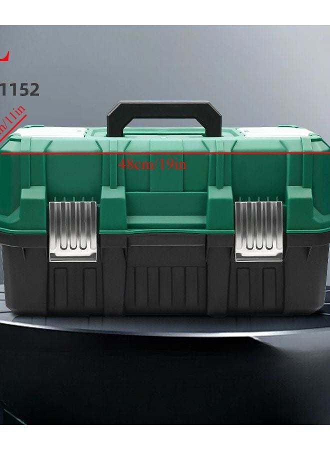 Small 3 Layer Folding Toolbox Transparent Lid Waterproof Plastic Organizer - Image 5