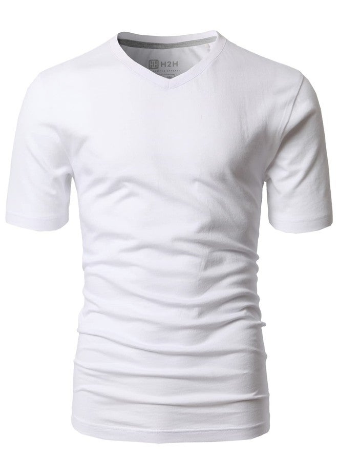 H2H Shirts for Men Short Sleeve Lightweight White US M/Asia L (CMTTS0197) - Image 3