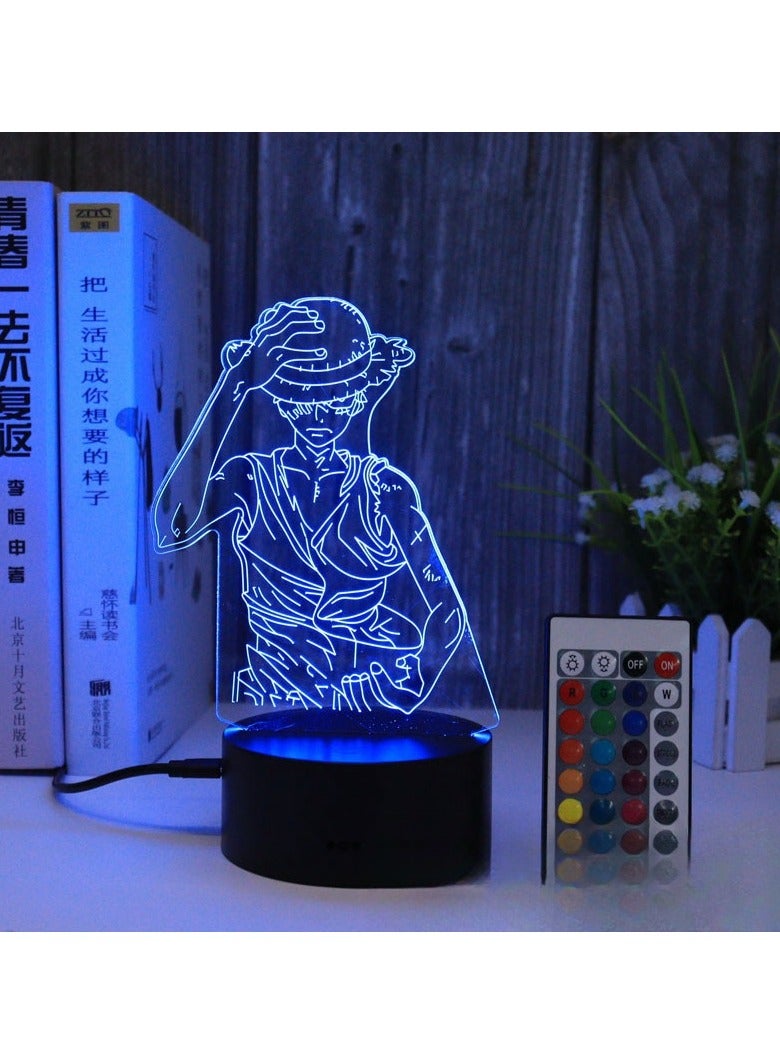 KUYING One Piece Series 3D Night Light LED Creative Desk Lamp 