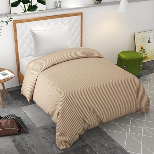 BELVOSTUM Soft Cotton Duvet Cover for Single Bed | Printed Quilt & Blanket Cover | Razai Cover with Zipper Closure | Soft & Breathable Bedding Cover (90X60) Inches (Peach) - Image 1