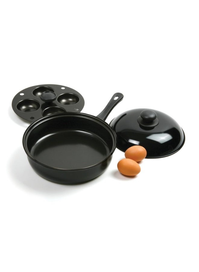 Norpro Norpro 9.5 Inch Nonstick Egg Poacher Skillet Set with Removable 4 Egg Poacher (662)  - Image 2
