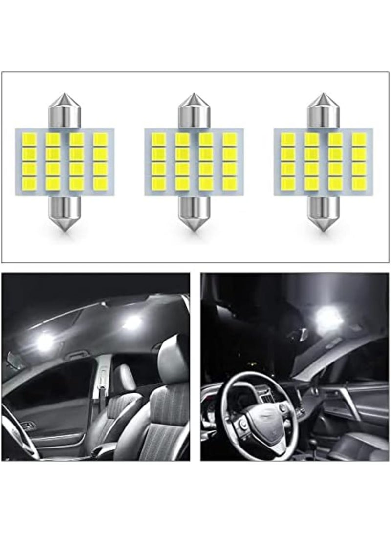 Led Car Bulb, 8pcs Super Bright White Double Tip 2835 31mm 16SMD Led Car Lights Bulb for Car Interior Dome Map Trunk Light - Image 3