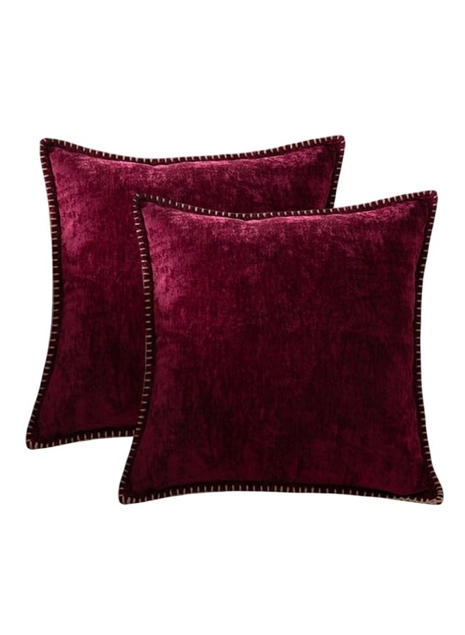 45x45CM Chenille Cushion Cover Set of 2 Decorative Throw Pillow Covers Case for Couch Sofa Bed Soft Pillowcase for Home Decor Living Room - Image 1