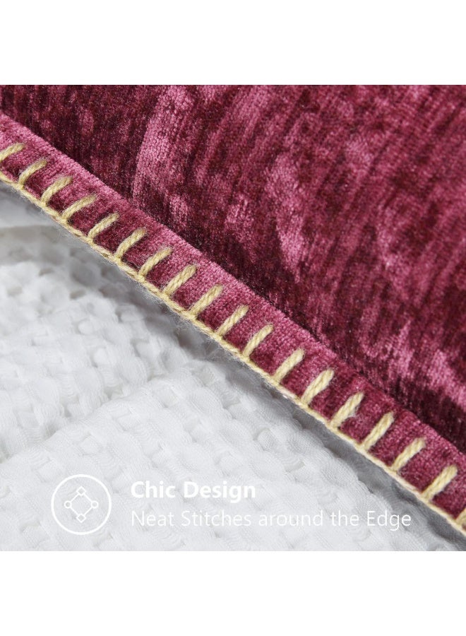 45x45CM Chenille Cushion Cover Set of 2 Decorative Throw Pillow Covers Case for Couch Sofa Bed Soft Pillowcase for Home Decor Living Room - Image 4