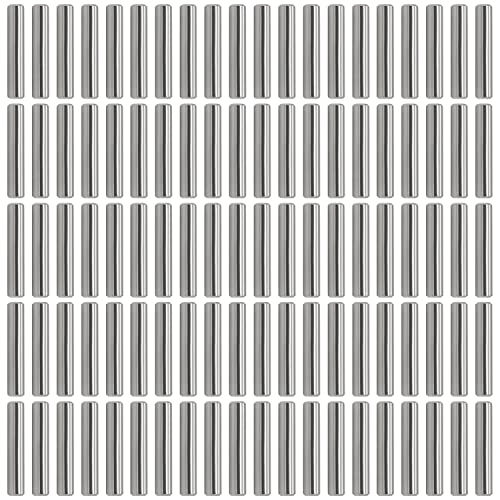 FOCMKEAS 100 PCS Dowel Pins 1.5 mm x 12 mm/0.06" x 0.47" （Dia. x Length） 304 Stainless Steel Shelf Support Pegs Pin Metal Rod Fasten Elements Used On Location - Image 1