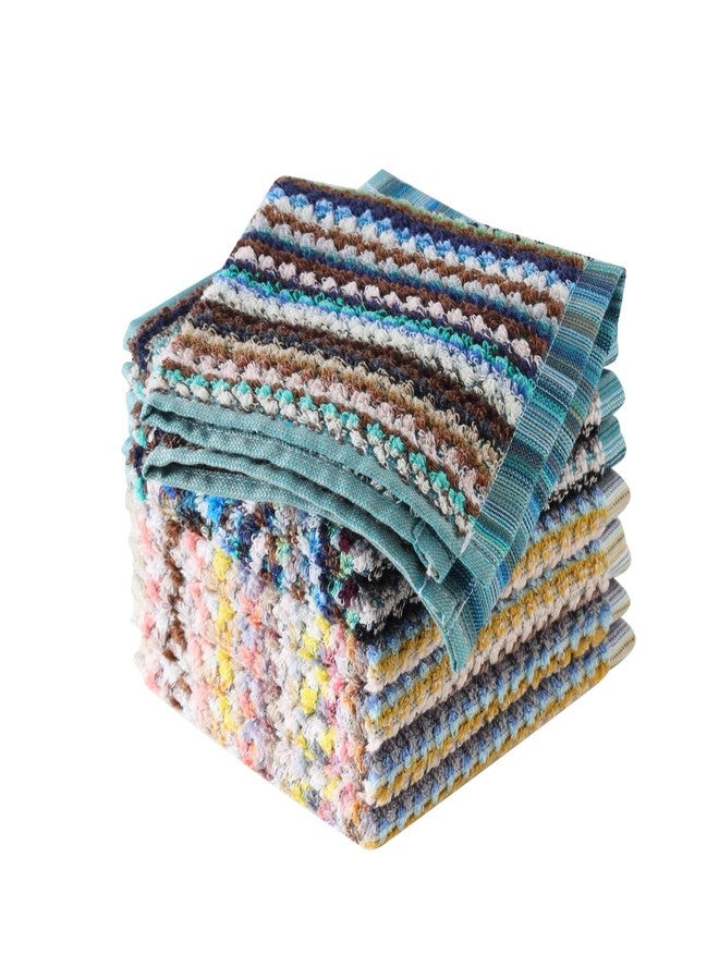 Oeleky Kitchen Dishcloths for Washing Dishes, Ultra Absorbent Dish Rags, Cotton Cleaning Cloths Pack of 8, 12x12 Inches - Image 1