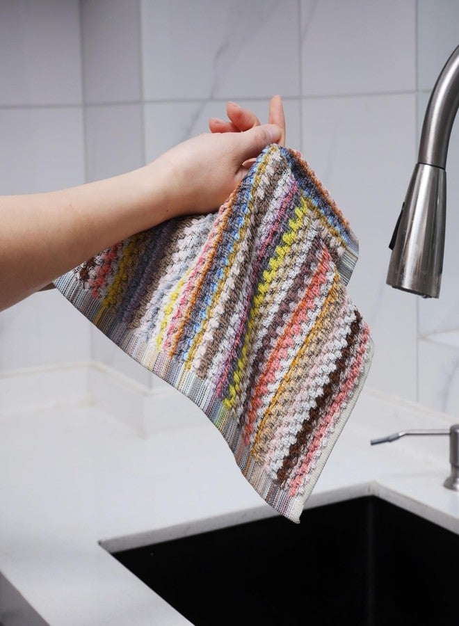 Oeleky Kitchen Dishcloths for Washing Dishes, Ultra Absorbent Dish Rags, Cotton Cleaning Cloths Pack of 8, 12x12 Inches - Image 4