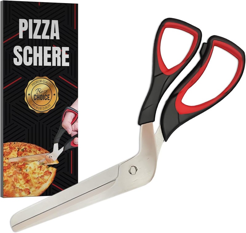 Raafi Sharp Pizza Scissors Cutter. Food Grade and Dishwasher Safe Pizza Cutter for Perfect Slices. No More Topping Mess. 10.6 Inch Kitchen Scissors better than Pizza Roller - Image 1