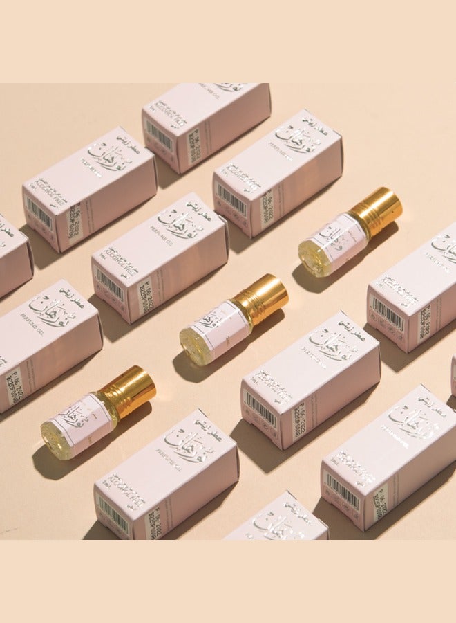 Banafa 48 Pieces Nurhan Pink Perfume Oil 3 ml - Image 3