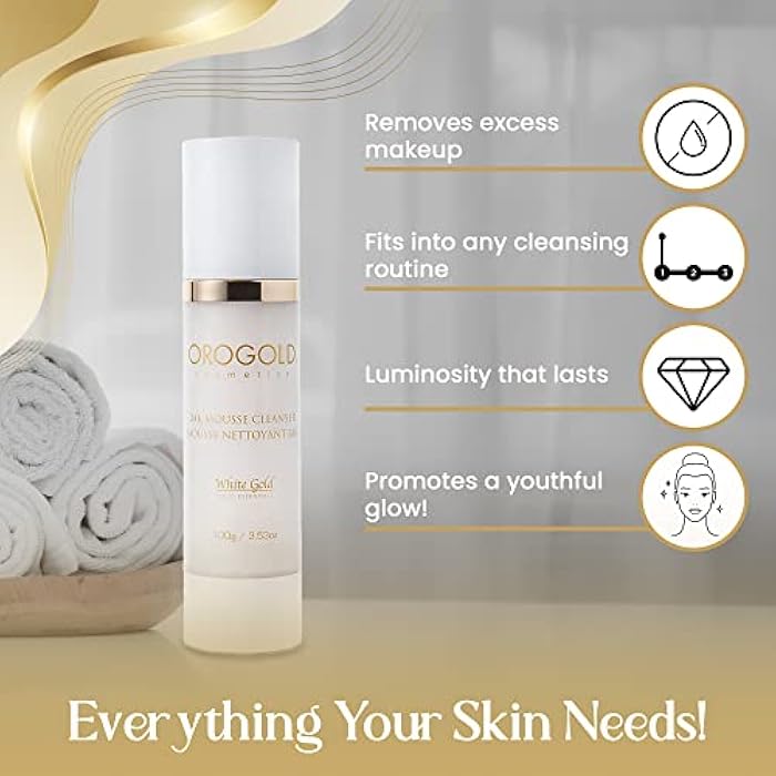Orogold White Gold 24K Anti Aging Facial Cleanser - 100 Ml / 3.38 Fl. Oz. - Image 4