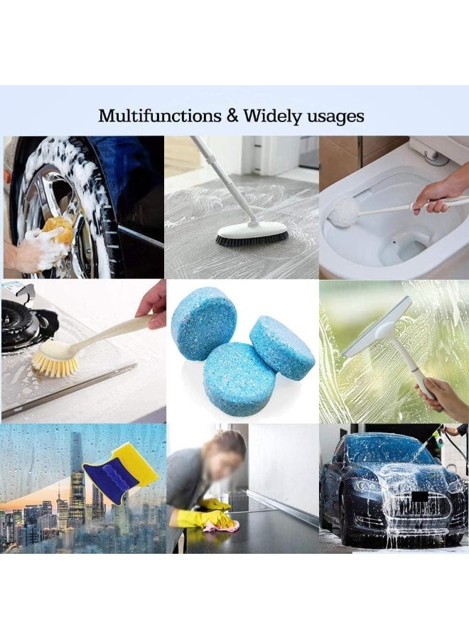 MERICKA Windshield Washer fluid Concentrated Clean Tablets Solid Car Effervescent Tablets Glass Solid Wiper Cleaning Tablets for Car Kitchen Window - Image 5