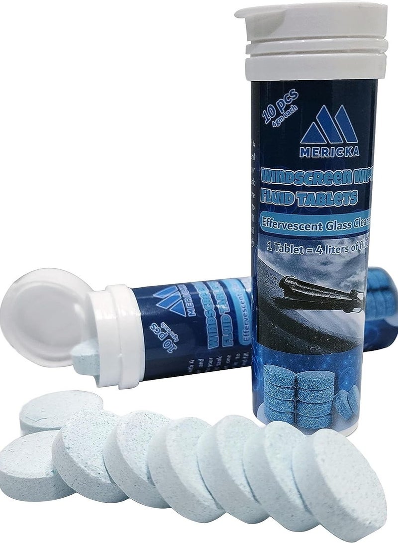 MERICKA Windshield Washer fluid Concentrated Clean Tablets Solid Car Effervescent Tablets Glass Solid Wiper Cleaning Tablets for Car Kitchen Window  - Image 1