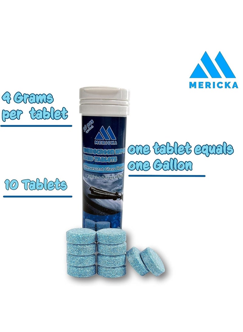 MERICKA Windshield Washer fluid Concentrated Clean Tablets Solid Car Effervescent Tablets Glass Solid Wiper Cleaning Tablets for Car Kitchen Window  - Image 2