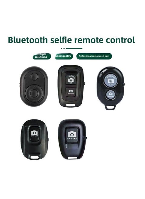Bluetooth Remote Control Wireless Bluetooth Self-timer Tremolo Remote Control Android \IOS System Self-timer Remote Control-Color:Single Button Round Model (bare Metal + Battery)
