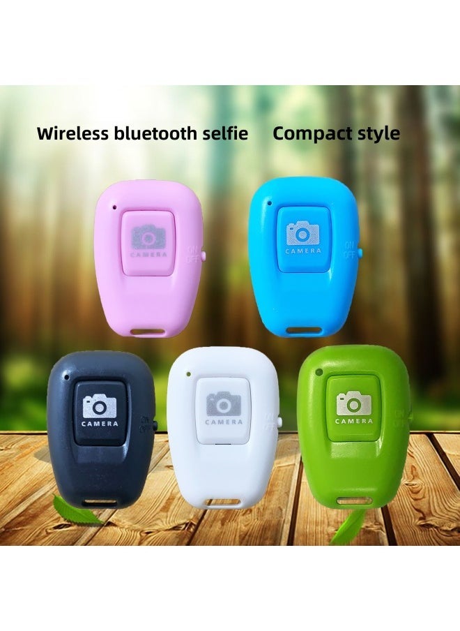 Generic - Bluetooth Remote Control Wireless Bluetooth Self-timer Tremolo Remote Control Android \IOS System Self-timer Remote Control-Color:Single Button Round Model (bare Metal + Battery) - Image 1