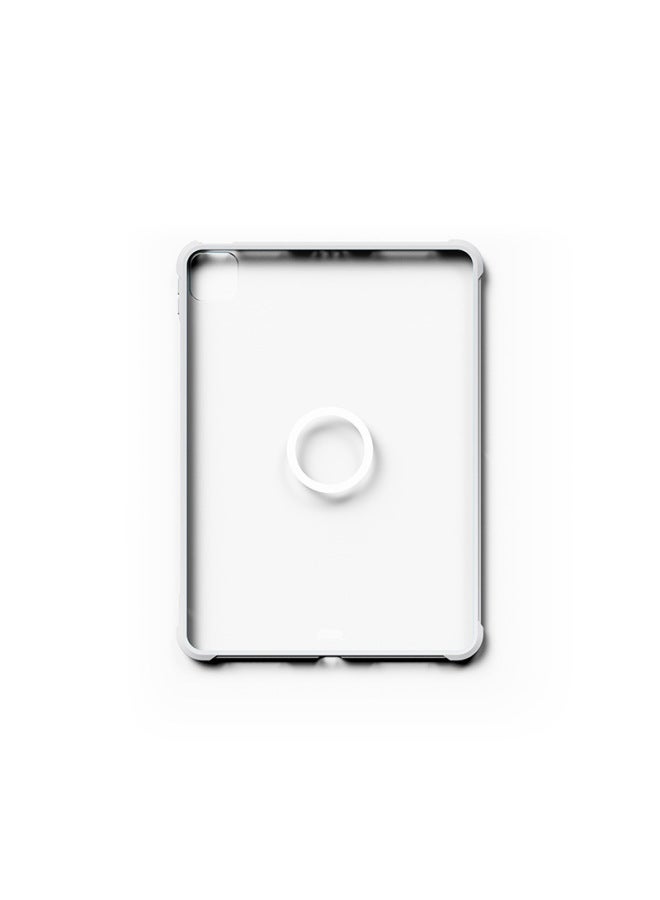 For IPad Pro11/12.9 Inch Magsafe Magnetic Tablet Protective Case Mini7 Protective Case Air7/6-Color:Gray White Border Magnetic Shell [frosted Back Panel + Four-corner Airbag Anti-fall + Hardening Anti-bending]-Applicable Models:18-22 Pro 12.9inch  - Image 1