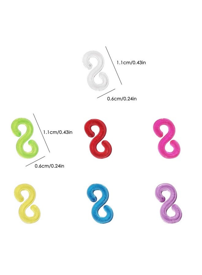 lyfLux 2000 PCS S Clips Rubber Band Clips, Connectors Rubber, Bracelet Making, Rubber Bands for Bracelets, DIY Handicrafts, Exquisite Gadgets, Transparent and Color - Image 3