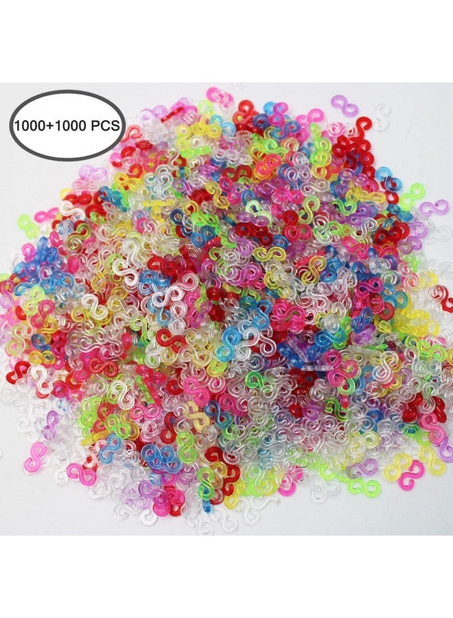 lyfLux 2000 PCS S Clips Rubber Band Clips, Connectors Rubber, Bracelet Making, Rubber Bands for Bracelets, DIY Handicrafts, Exquisite Gadgets, Transparent and Color - Image 2