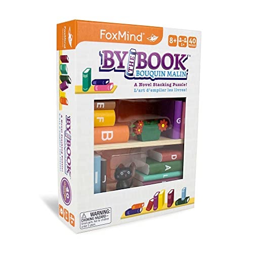 FoxMind Games by The Book a Novel Stacking Puzzle brainteaser Logic with 40 Challenges Ages 8 and up - Image 1