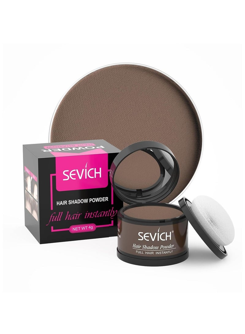 Sevich Hairline Powder，Instantly Conceals Hair Loss, Root Touch up Powder, Hair Shadow Toppers for Women & Men, Touch Up for Thinning Gray Hair, Windproof & Sweatproof, Medium Brown - Image 2