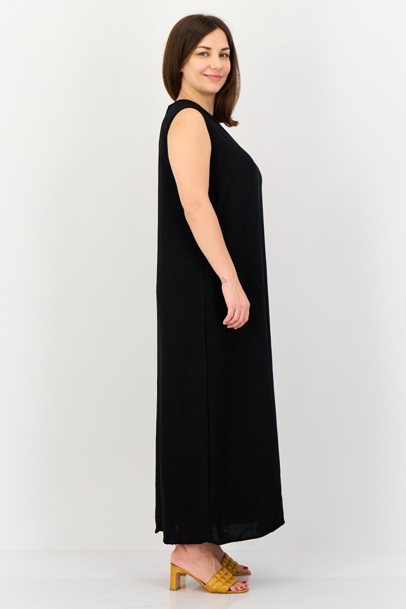 trendyol Women Plain Maxi Dress, Black - Image 4