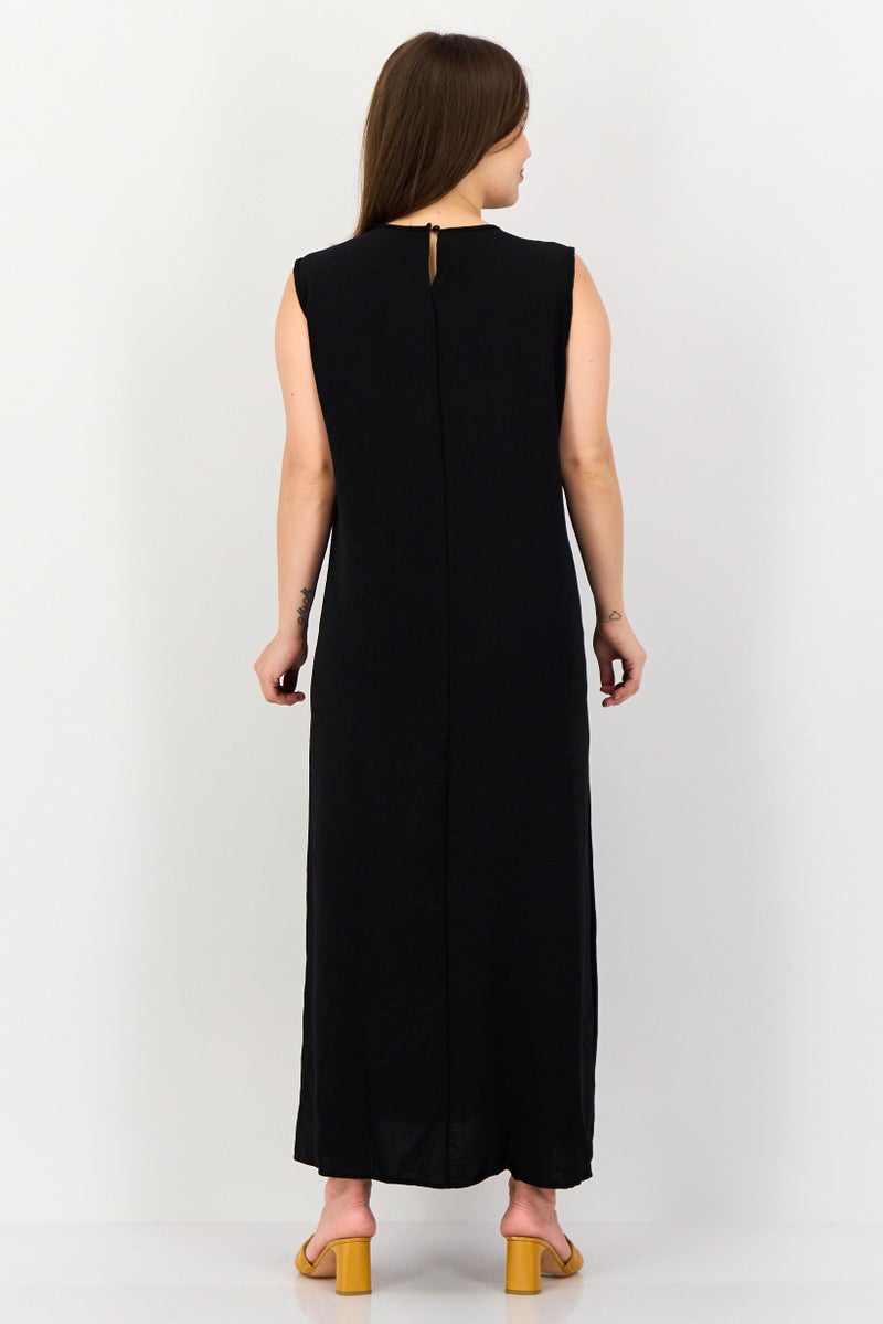 trendyol Women Plain Maxi Dress, Black - Image 2