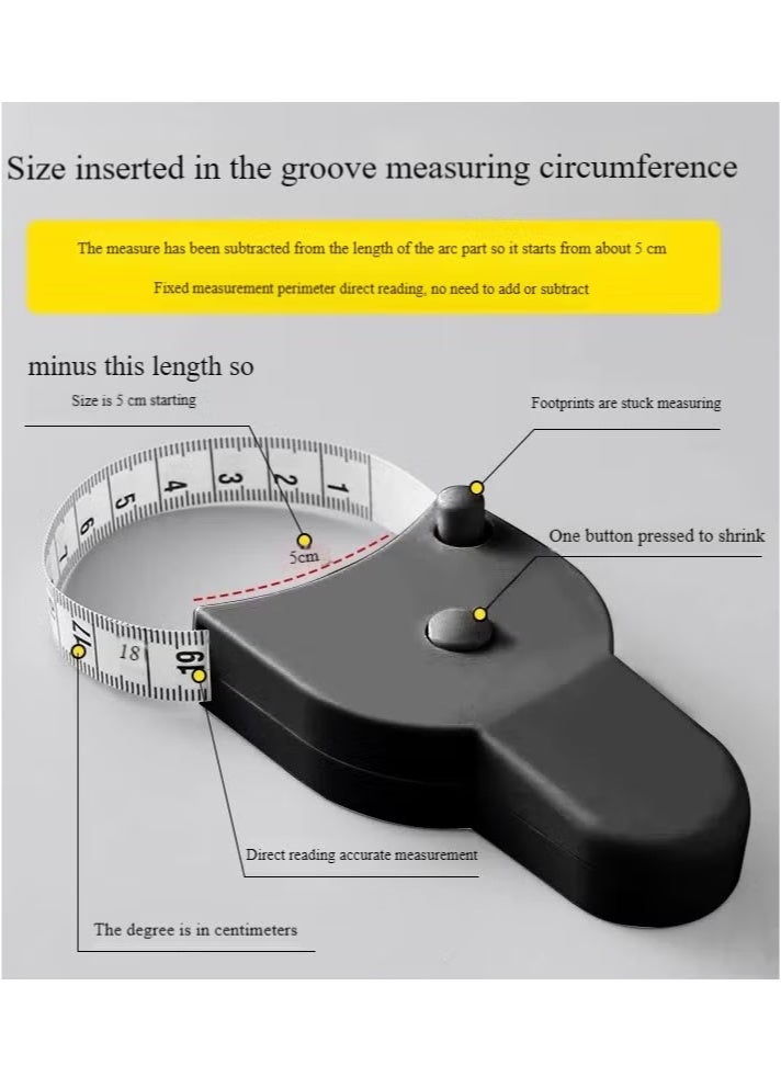 Ciara Body Measuring Tape, Retractable Measure Tape for Body Measuring 150cm, Lock Pin & Push Button Retract, Soft Tape Measure with Snap Button Closure for Body Sewing Tailor - Image 3