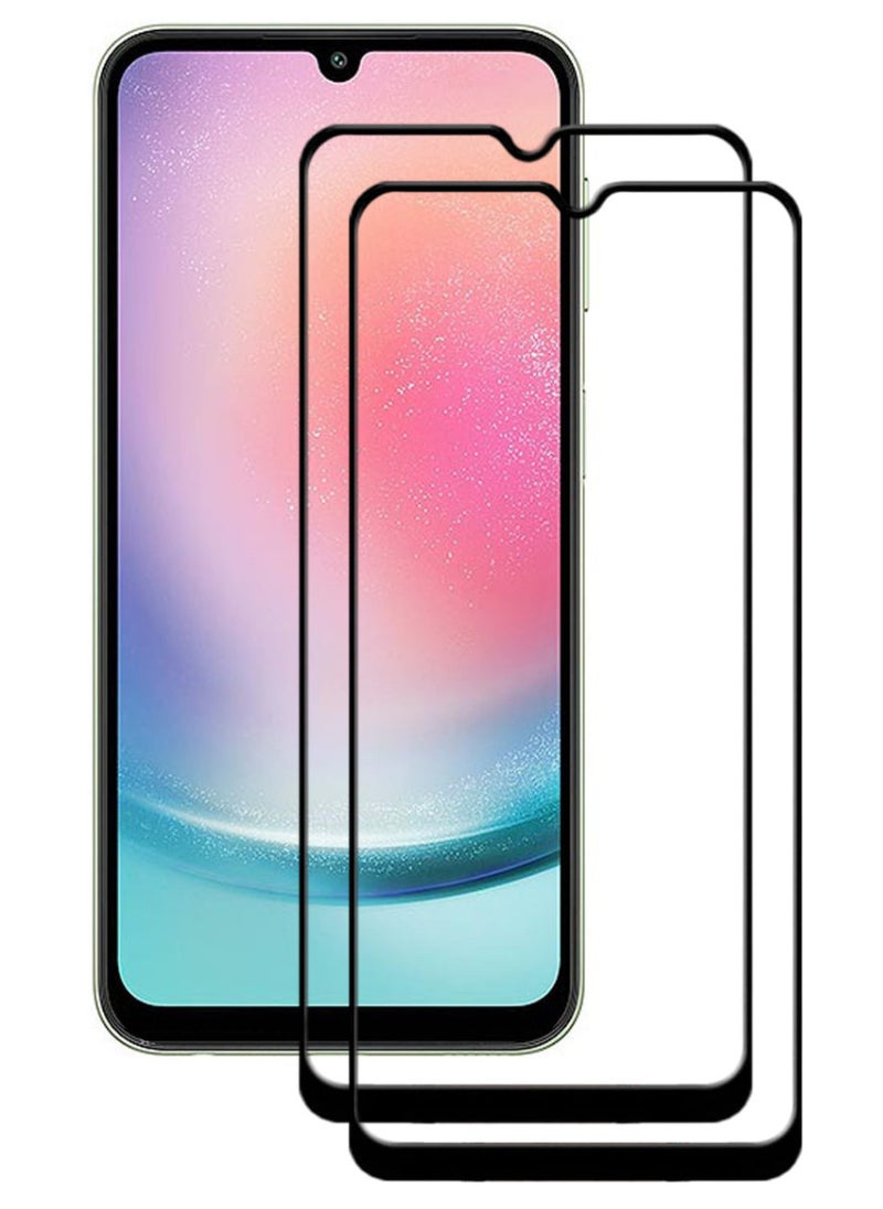 ACLIX 2 Pieces Antistatic ESD Dustproof Premium Quality High Definition Tempered Glass Screen Protector Designed For Samsung Galaxy A24 4G - Image 1