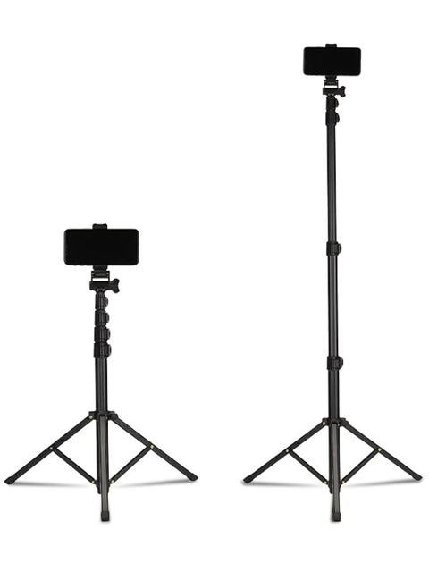 Jmary MT39 61inch Aluminum Extendable Cell Phone Tripod Stand with Selfie Stick Tripod and Phone Clip