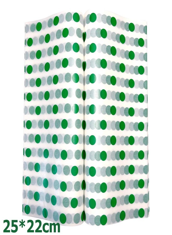 Suiwen 150pcs Green Polka Dot Wax Paper, Food Picnic Paper, Greaseproof Paper,Waterproof Dry Hamburger Paper Liners Wrapping Tissue for Plastic Food Basket (Green) - Image 2