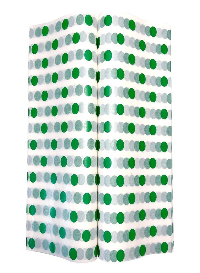 Suiwen 150pcs Green Polka Dot Wax Paper, Food Picnic Paper, Greaseproof Paper,Waterproof Dry Hamburger Paper Liners Wrapping Tissue for Plastic Food Basket (Green) - Image 1