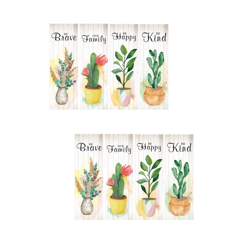 8 pcs Wall Art Hanging Paintings Decorative Wall Picture Home Wall Board Painting - Image 1
