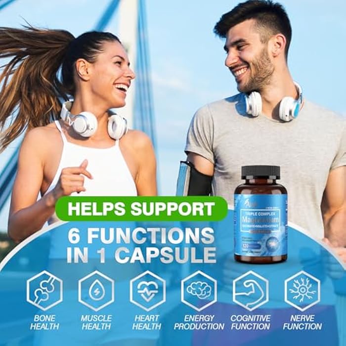 ASSR Triple Magnesium Complex – 300mg Magnesium Supplement with Glycinate, Malate & Citrate – Supports Relaxation, Muscle & Nerve Function – High Absorption, Vegan, Non-GMO, 120 Capsules - Image 4