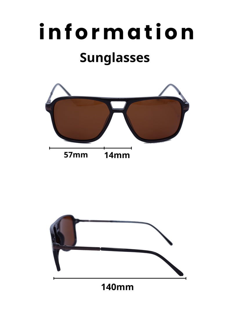 Baleno "Aviator Sunglasses with Polarized UV Protection Lenses – Lightweight, Durable Metal Frame for Men & Women, Perfect for Driving, Travel, and Outdoor Activities" - Image 5