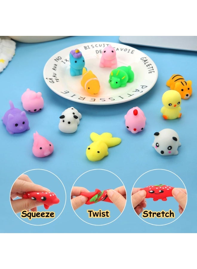 ESSEN Mochi Squishy Toys Set, Random 50 Pcs Squishies Cute Kawaii Squishy Toy Soft Stress Relief Fidget Toys Party Favors for Kids Boys Girls Goodie Bags Fillers Classroom Prizes Return Gifts for Birthday Party - Image 3