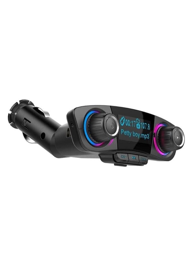 Ntech Wireless In Car Bluetooth FM Transmitter BT 06 Black - Image 1
