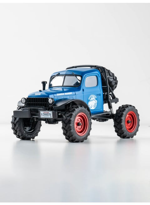 FMS Power Wagon RC Crawler, FCX24 RC Trucks for Adults, Two Speed Switch RC Model,Blue