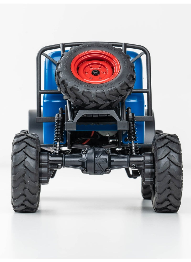 FMS Power Wagon RC Crawler, FCX24 RC Trucks for Adults, Two Speed Switch RC Model,Blue