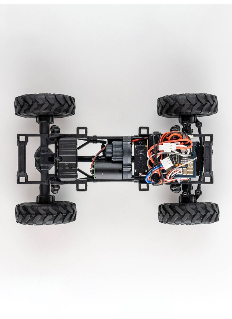 FMS Power Wagon RC Crawler, FCX24 RC Trucks for Adults, Two Speed Switch RC Model,Blue