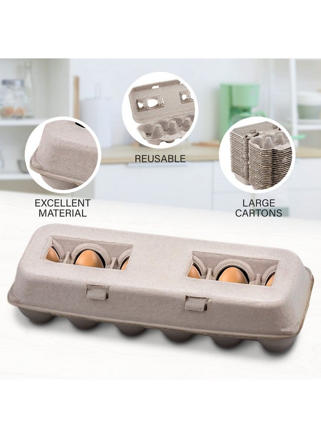 MT Products Blank Natural Pulp Egg Cartons 1 Dozen 11.50" x 4.2" x 1.25" - Perfect for Chicken Farm (Pack of 15) - Made in the USA - Image 4